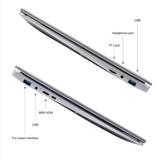 Ordinateur Portable Windows 11 Pro 12Go RAM 512Go SSD Écran 14 Pouces Rapide