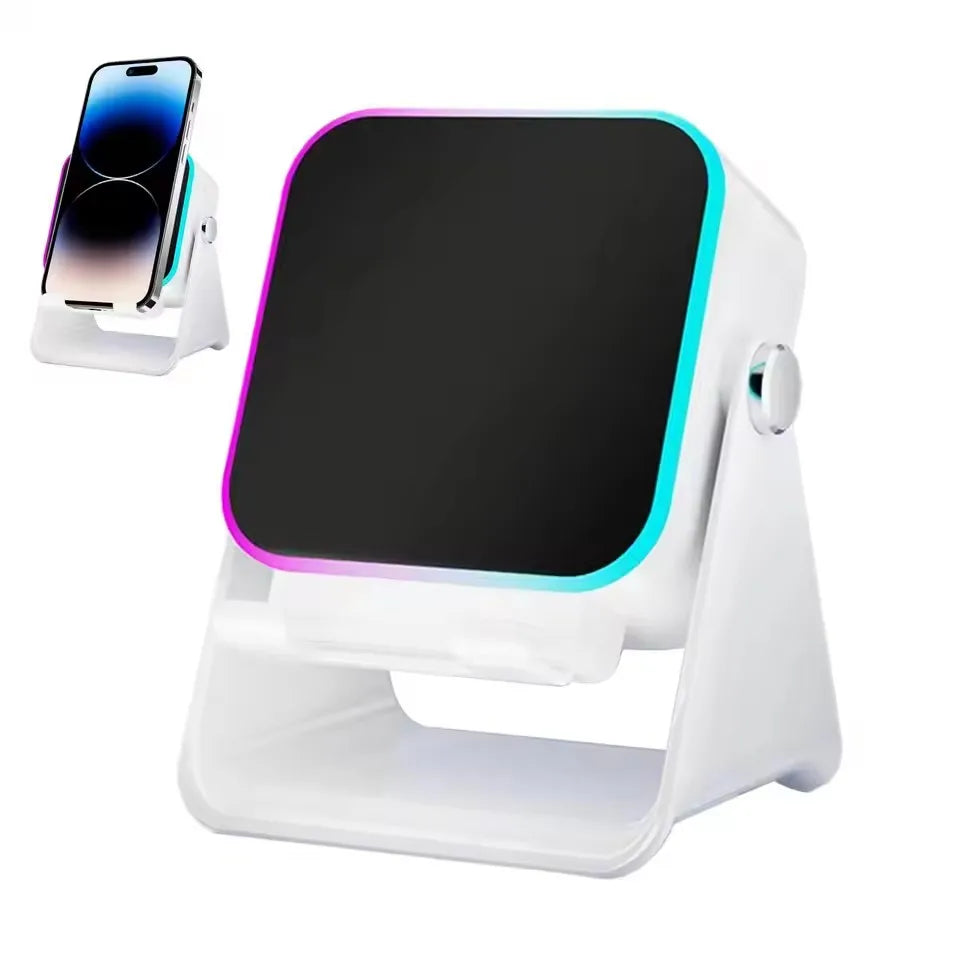 NEW 5 In 1 Auto-induction Wireless Induction Speaker 8 Mode RGB Light Phone Stand Surround Sound Portable Bluetooth Phone Holder InoVGadgets Shop