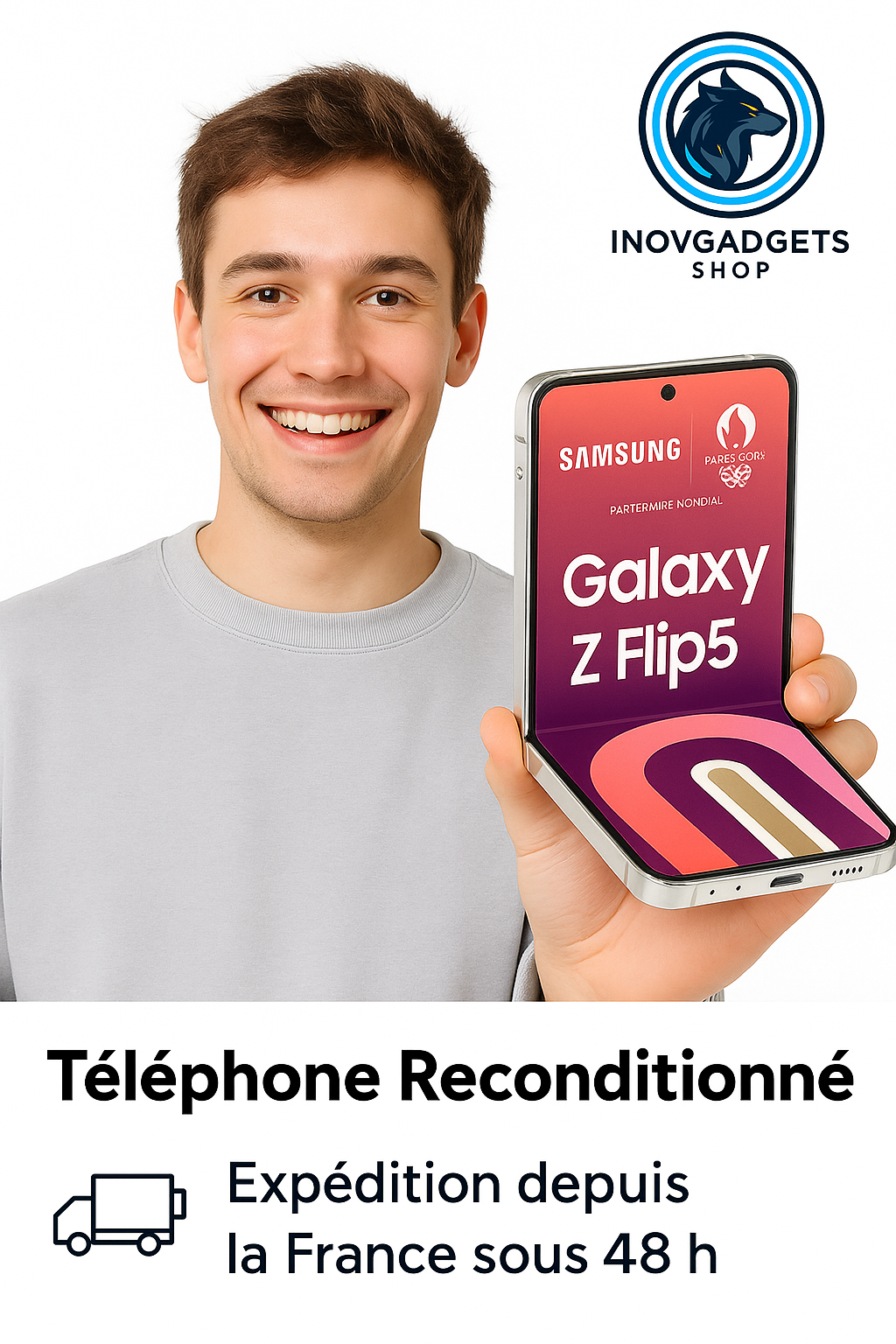 Samsung Galaxy Z Flip 5 5G Reconditionné Écran Pliable 8Go 256Go Android Débloqué