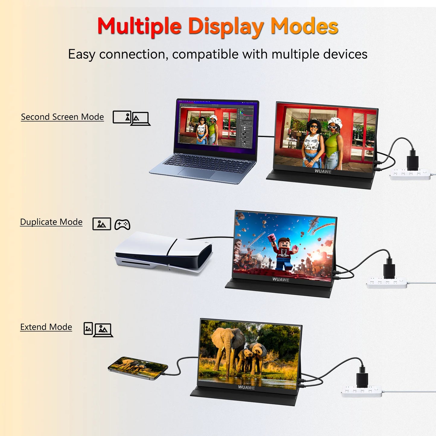 Écran Portable 15.6 Pouces Full HD IPS 1080P pour PC Laptop et Jeu