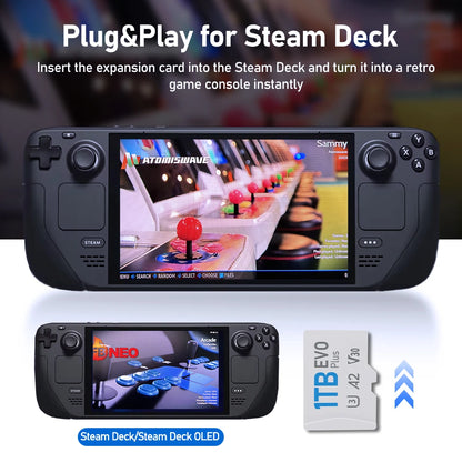 Carte de Jeu Steam Deck Batocera 40 avec 40000 Jeux Rétro Plug and Play