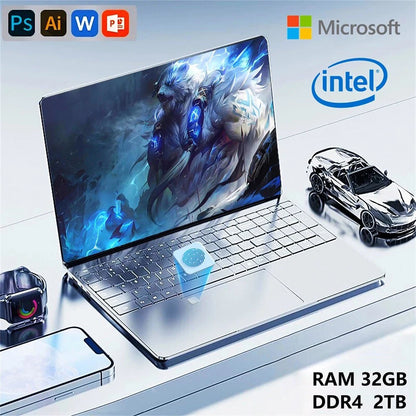 Laptop 15.6 Pouces Intel N5095 32Go 2To SSD Rapide Windows 11