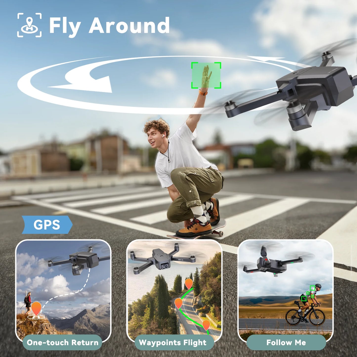 Drone GPS 4K TT36 Caméra Ultra HD WiFi 5G Télécommande Brushless