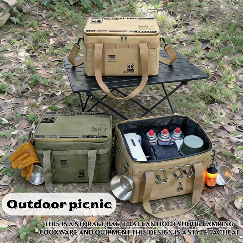 42L Large Capacity Insulated Storage Bag - Waterproof Folding Box - Outdoor Tableware Box - Picnic Bag - Camping Folding Bag InoVGadgets Shop