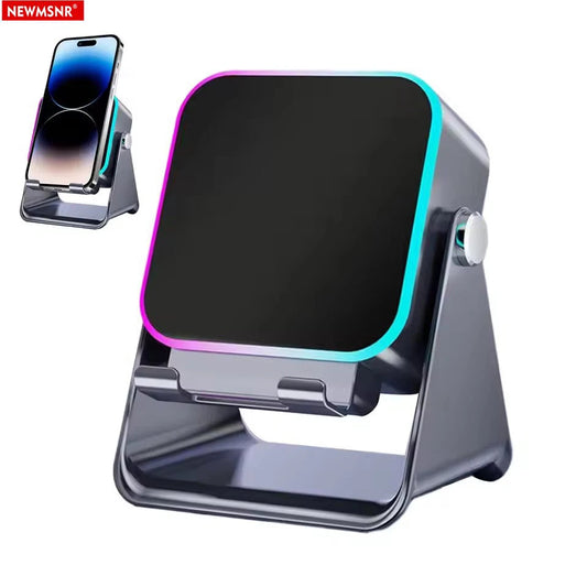 NEW 5 In 1 Auto-induction Wireless Induction Speaker 8 Mode RGB Light Phone Stand Surround Sound Portable Bluetooth Phone Holder InoVGadgets Shop