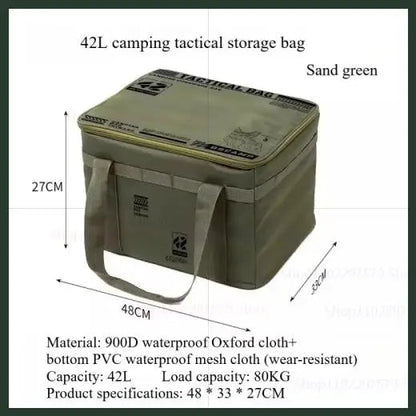 42L Large Capacity Insulated Storage Bag - Waterproof Folding Box - Outdoor Tableware Box - Picnic Bag - Camping Folding Bag InoVGadgets Shop