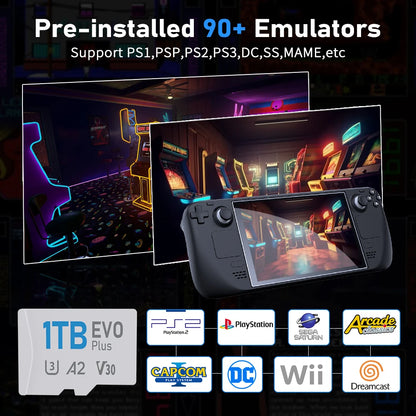 Carte de Jeu Steam Deck Batocera 40 avec 40000 Jeux Rétro Plug and Play