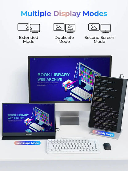 Écran Portable 15.6 Pouces Full HD IPS 1080P pour PC Laptop et Jeu